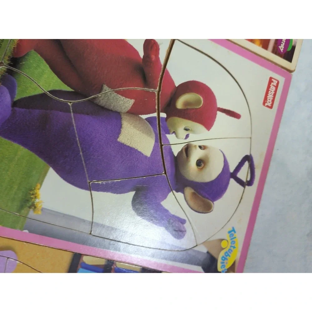 Barney Blues Clues Teletubbies Playskool Swim Wooden Puzzles Vintage lot